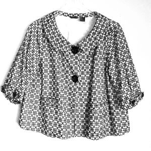 e co lo gie black and white short petit coat